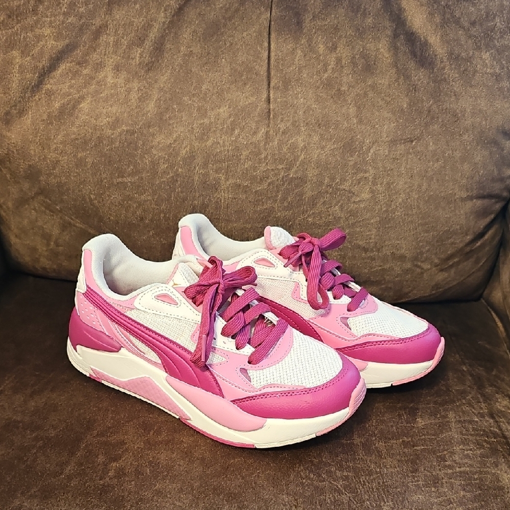 Puma Pink and White Sneakers